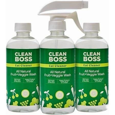 CleanBoss Eat Cleaner Triple-Action Fruit + Veggie Wash - 12 oz  Pack of 3