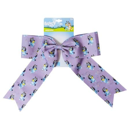 (2)  Bluey Hair Bows For Girls - One Large Printed Hair Bow Featuring your Favorite Bluey Characters - Alligator Clip - Birthday Gift for Girls Ages 3+ (set of 2)