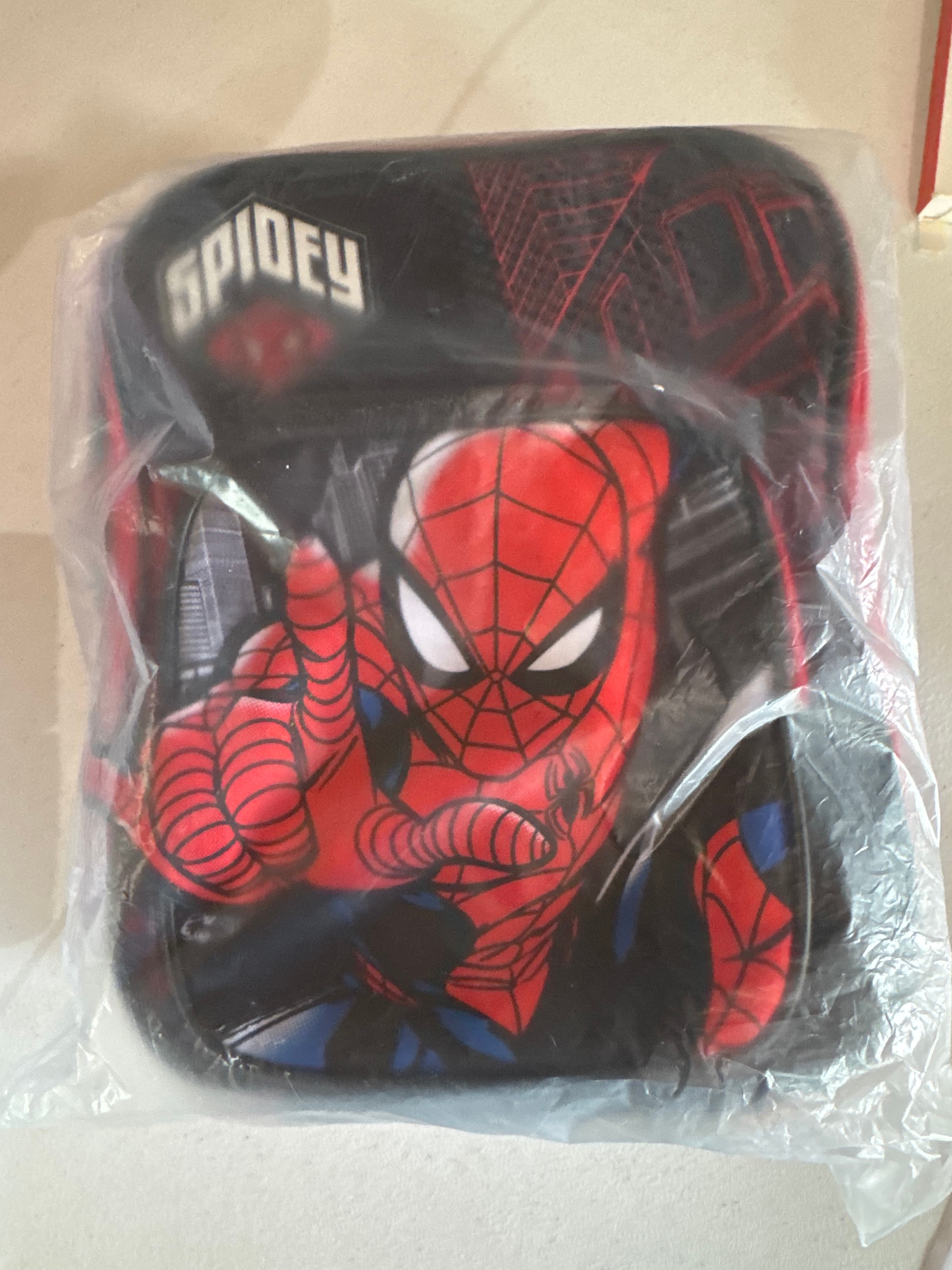 Disney Store Official Spider-Man Insulated Lunch Box For Kids With Side Mesh Pocket, Water Resistant Design, Backpack Attachment Snaps, Interior Name Label, Disney Screen Art Featuring Spidey