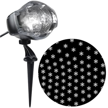 Christmas Lightshow Projector Lights Holiday Lighting Snowfall Snowflakes (White) 12.8 x 6.14 in
