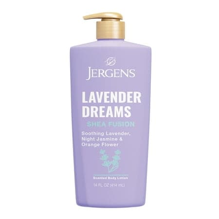Jergens Shea Fusion Lavender Dreams Scented Body Lotion  Moisturizer for Dry Skin  14 fl oz