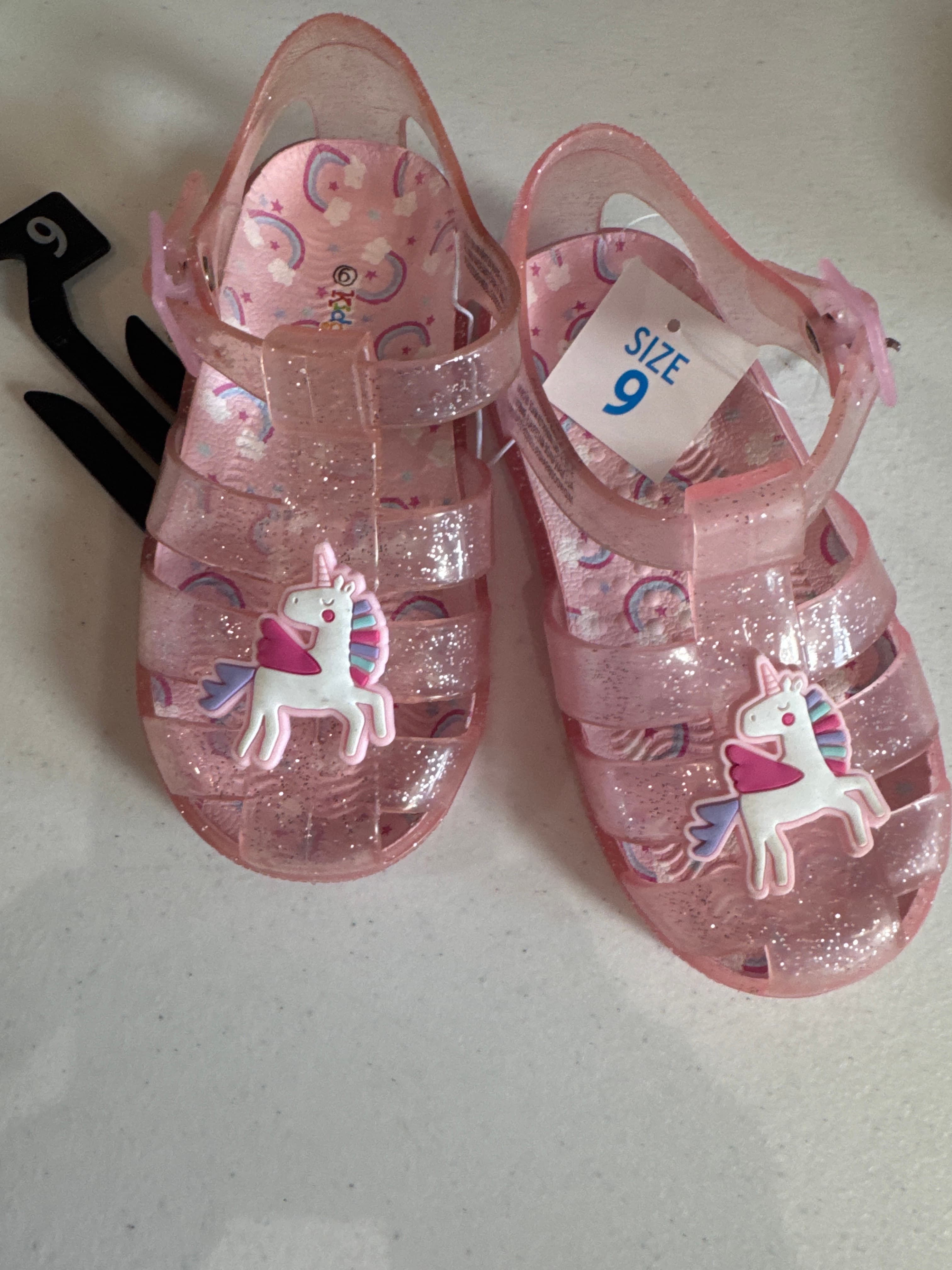 Size 9 jelly unicorn sandals