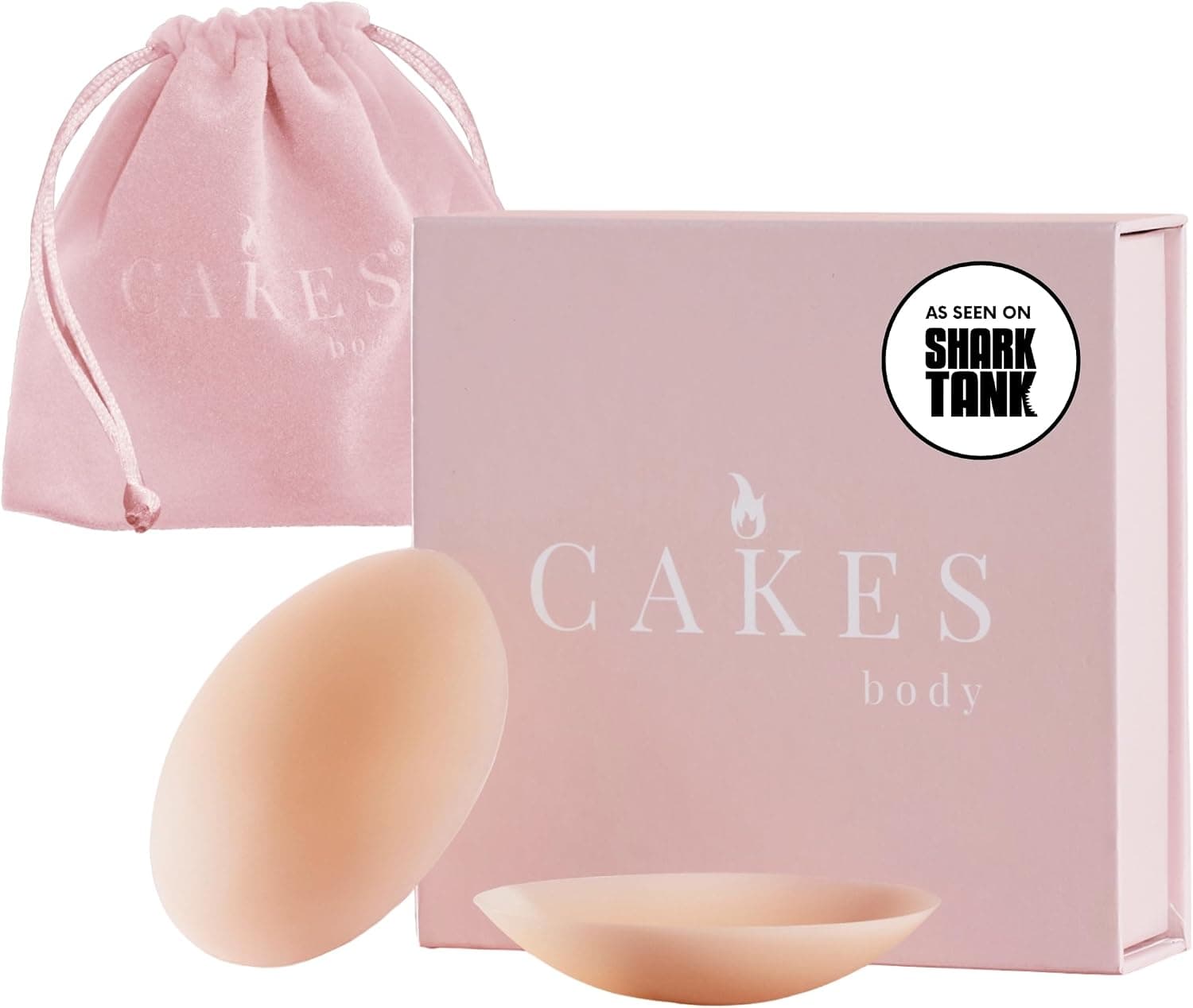 CAKES Body® Grippy Non-Adhesive Silicone Nipple Covers for Women (NO STICKY ADHESIVE) - Reusable, Silicone (Circle)