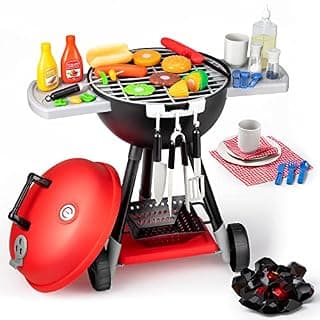 JOYIN 34 PCS Cooking Toy Set, Kitchen Toy Set, Toy BBQ Grill Set, Little Chef Play, Kids Grill Playset Interactive BBQ Toy Set for Kids (B0B1KY1967)