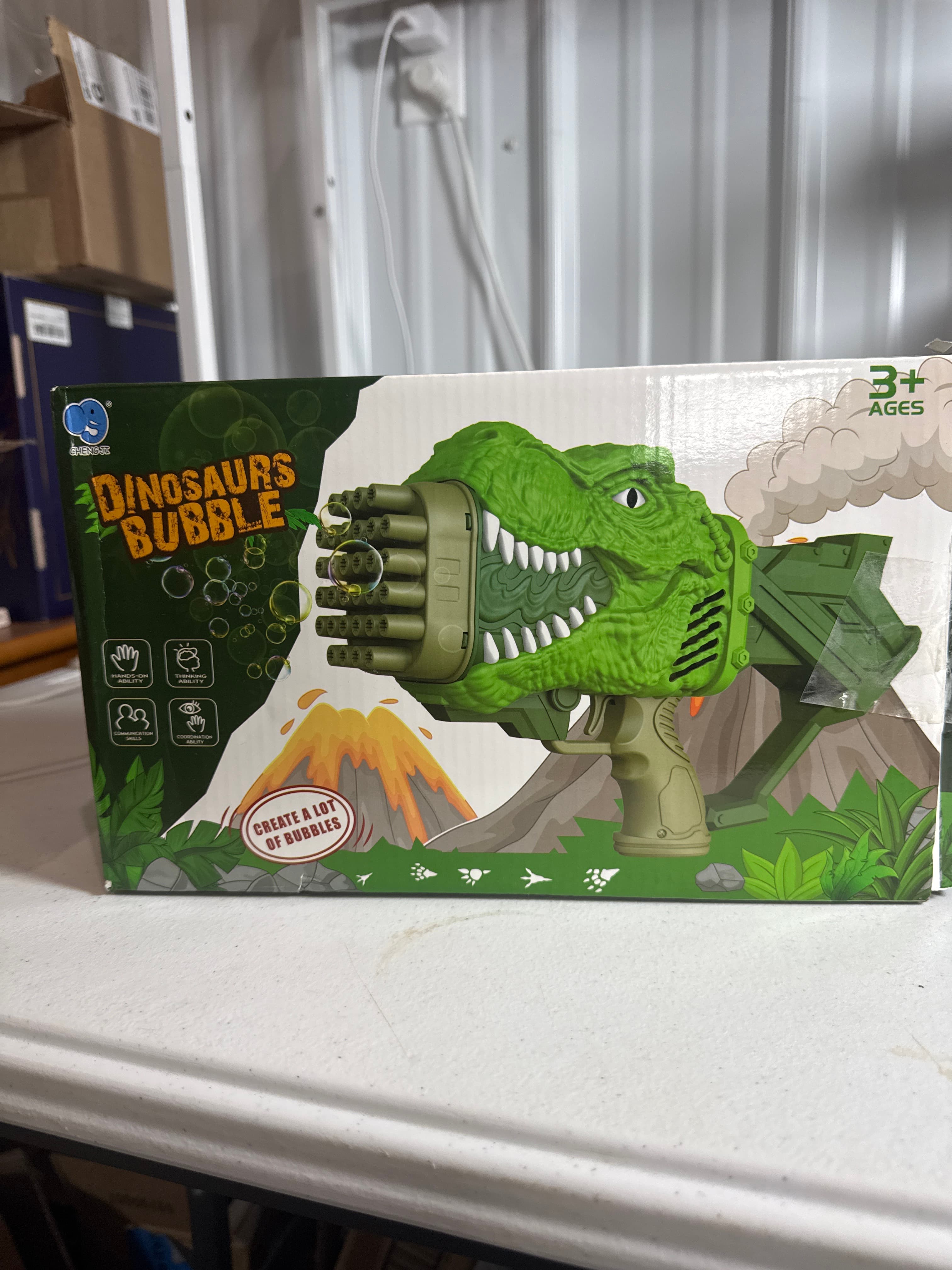 Dinosaur bubble gun