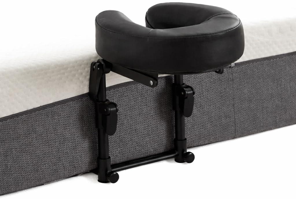 Massage Headrest for Any Mattress, Massage Home Mattress Top Massage Kit, Adjustable Headrest Face Cushion for Bed, Neck & Back Relief, Post Recovery Comfort, Fits Thick Mattresses Securely