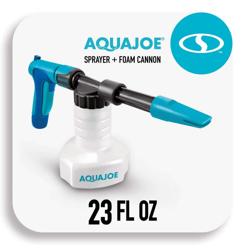 Aqua Joe 2-in-1 Hose-Powered Adjustable Foam Cannon Spray Gun  Quick-Connect to Any Garden Hose