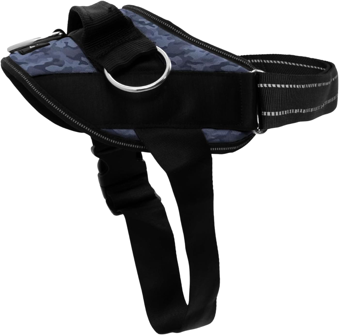 Essential Dog Harness, No-Pull Pet Vest with 3 Leash Clips, No Choke, Reflective, Adjustable and Padded, for Easy Walking and Training for Small, Medium and Large Dogs (Dark Camo, L)