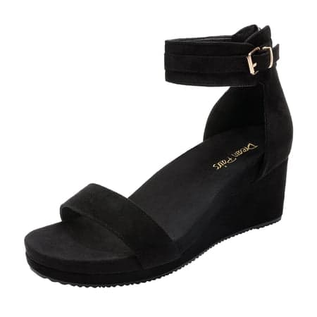 Dream Pairs Women's Open Toe Buckle Ankle Strap Platform Wedge Sandals 