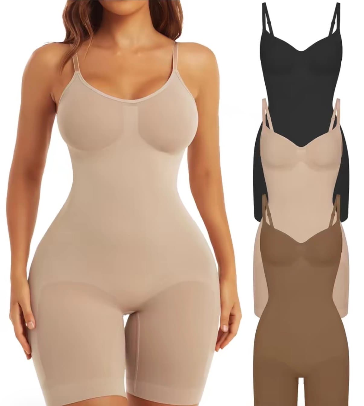 3 Piece Shapewear Set Tummy Control Butt Lifting Breast Lifting Undergarments 