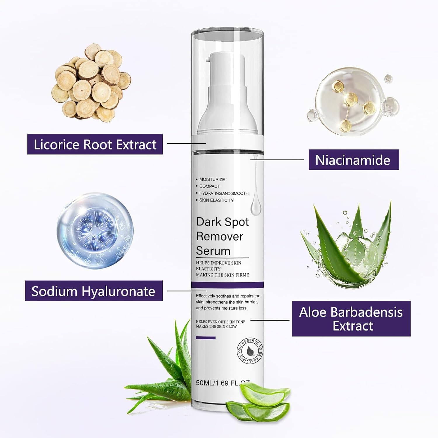 Dark Spot Remover Serum for Face and Body, Even Tone Skin Care, 1.69 Fl Oz | Niacinamide, licorice root, aloe and peptides support a hydrated, radiant-looking complexion