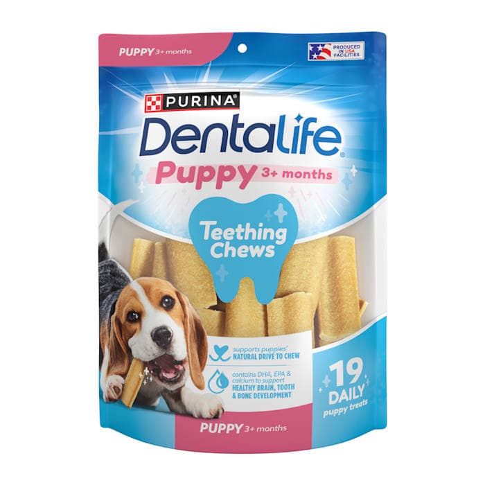 3 BAGS of Purina DentaLife Puppy Teething Chews Dog Treats with Chicken Flavor 19 Count Pouch
