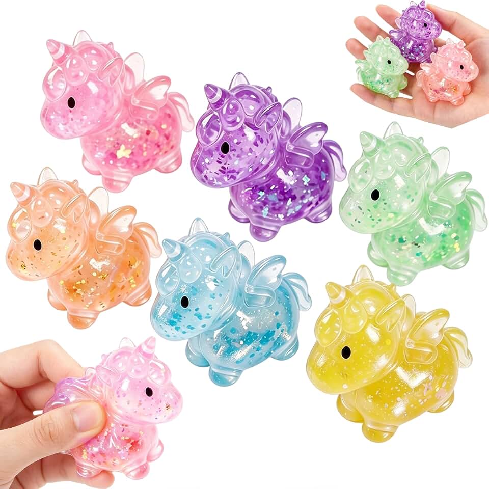 6PCS Unicorn Squishy Toys,Unicorn Stress Relief Toy for Adult/Kids,Autism &amp; Anxiety Relief,Perfect Squeeze Toys Birthday Gift and Fun Party Favor