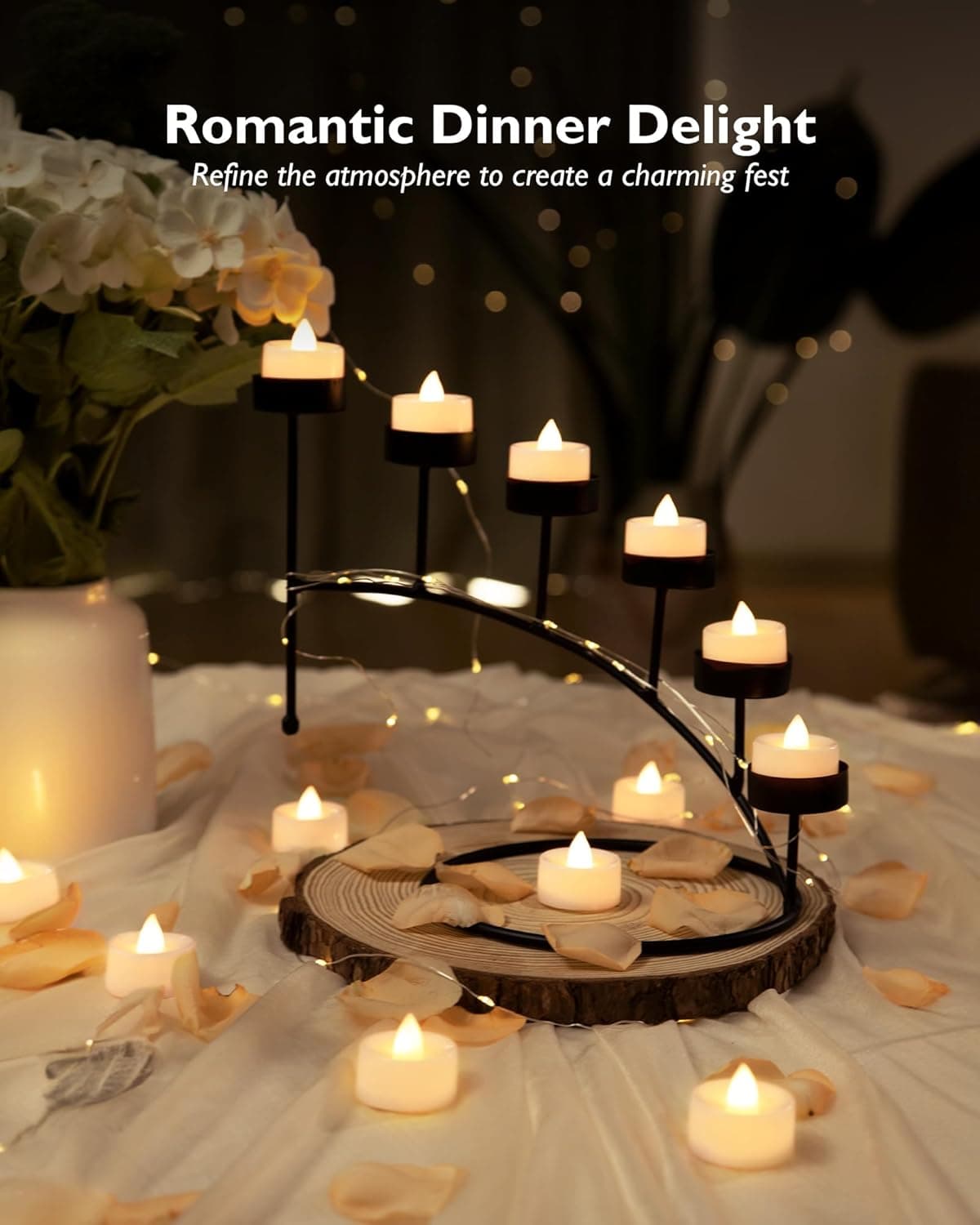 BEICHI 12Pack Timer Tea Lights Candles Battery Operated, 6H Timer Built-in