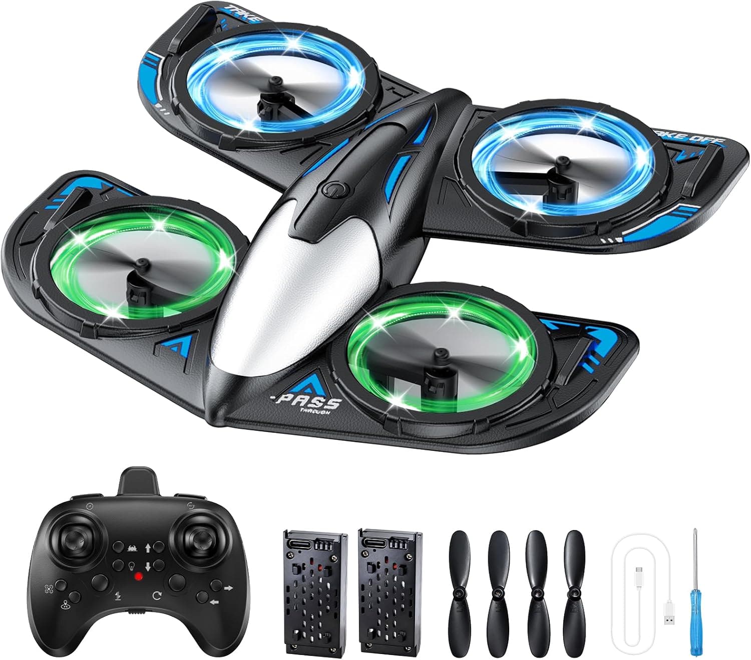 Foam RC Drone for Kids Beginners, RC Airplane Quadcopter Toy Gift