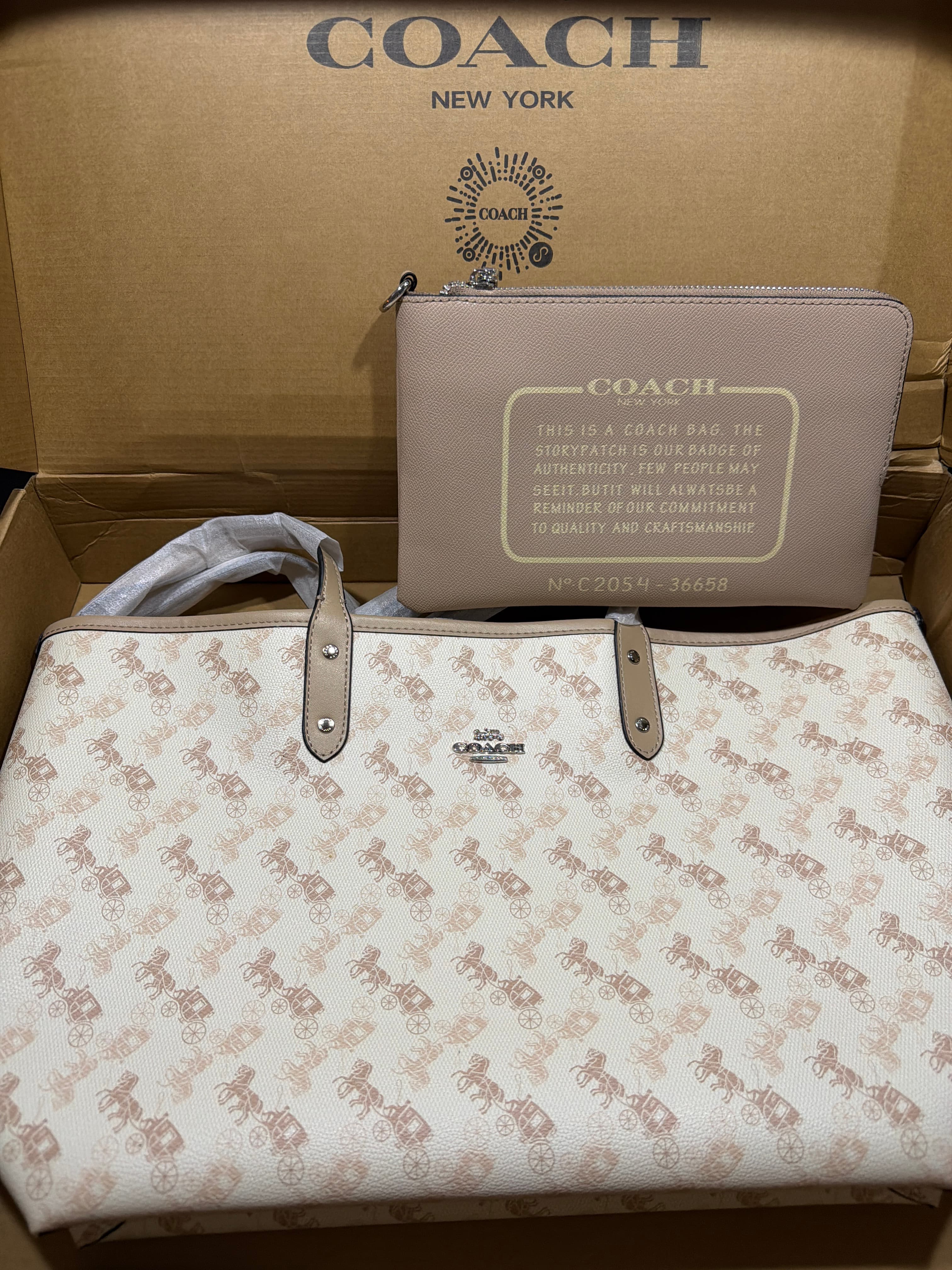 Coach Purse & Wallet “Vintage Theme” New Bag W/ Tags