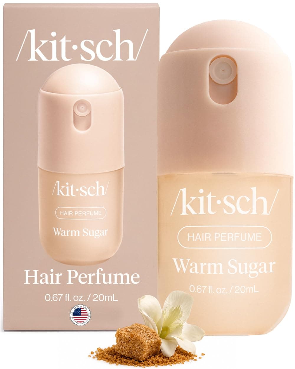 Kitsch Hair Perfume for Women – Hair Spray & Body Mist – Warm Sugar, 20mL