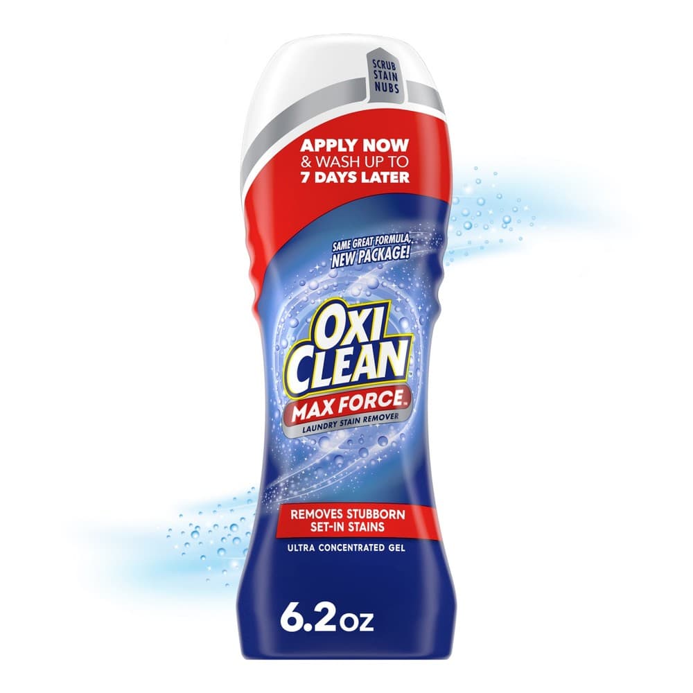OxiClean Max Force Gel Stain Remover Stick - 6.2 fl oz: Phosphate-Free, Unscented, Not for Wool, Silk, Leather
