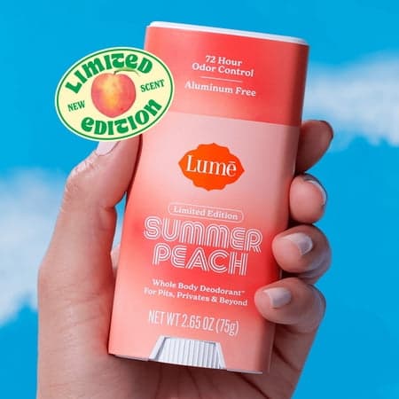 Lume Summer Peach | Solid Stick Deodorant