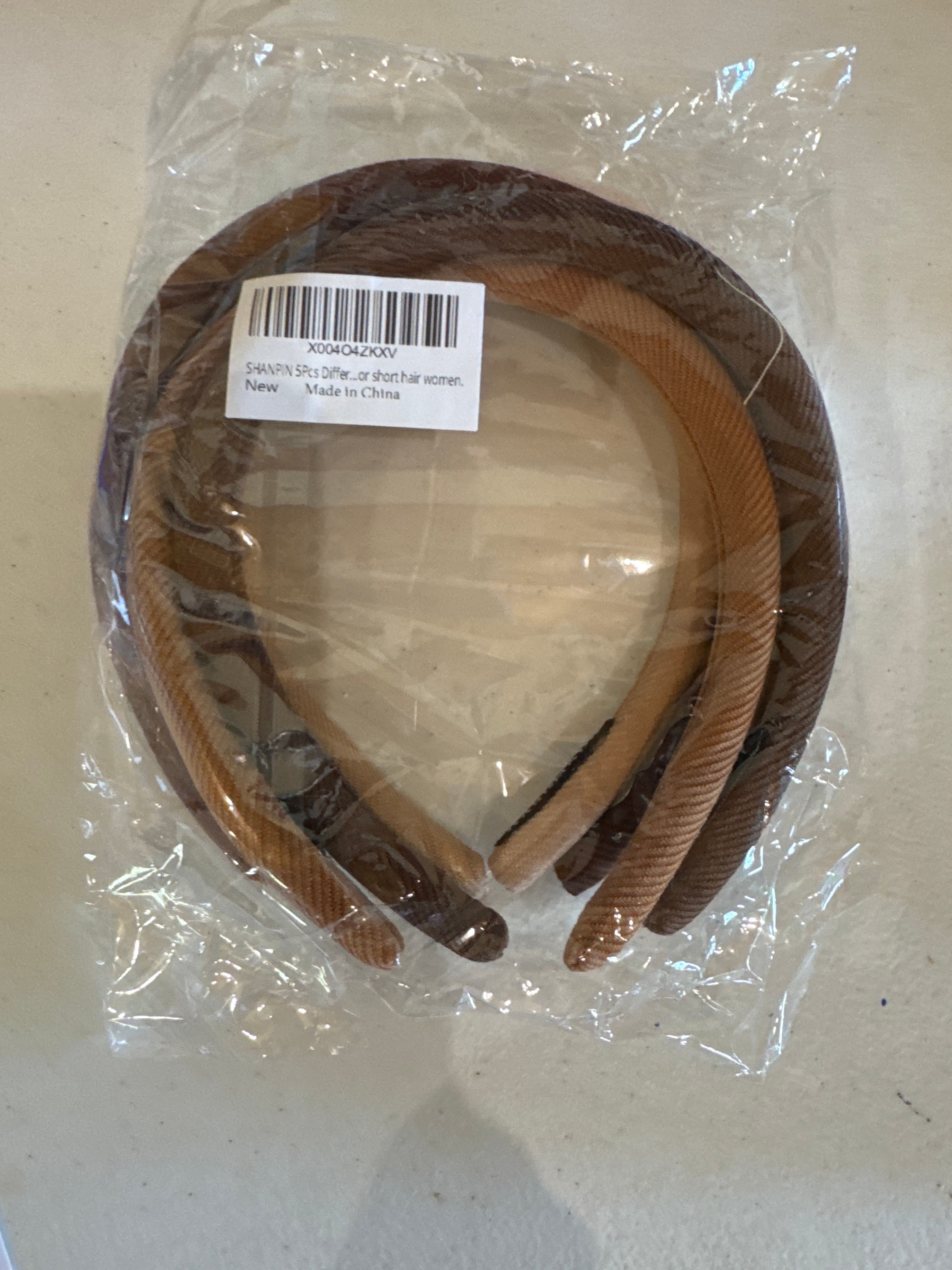 Fall colors 5Pcs Different Headbands for Women Fashion Solid Head Bands, Fashion Non Slip Hairhoop, headbands for short hair women.