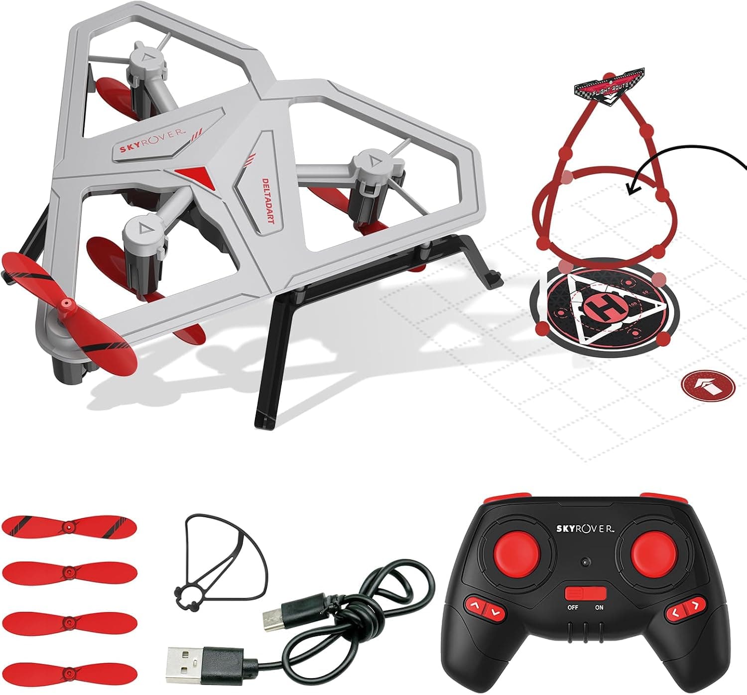  RC Plane for Kids DeltaDart Challenge, 2.4GHz DIY Obstacle Course