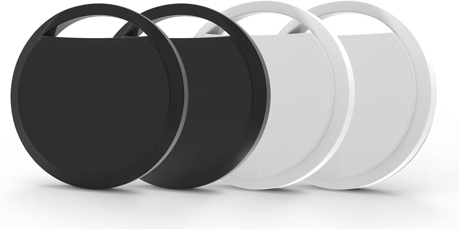 Air Tracker Tags 4 Pack Apple MFi Certification Smart Tag Bluetooth Trackers Work with Find My (iOS Only), Lightweight Tag Prevent Loss of Luggage Wallets Keys Bags,Replaceable Battery,IP67 Waterproof