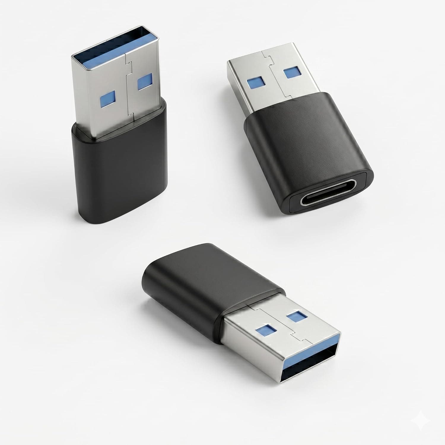 USBC to USB Adapter, [3Pack], Fast Charging, Ultra Speed Data Sync, Universal USB to USB C Adapter for Charging-Data Transfer, for iPhone 17/16/15/14, Samsung Galaxy, Laptop, iPad