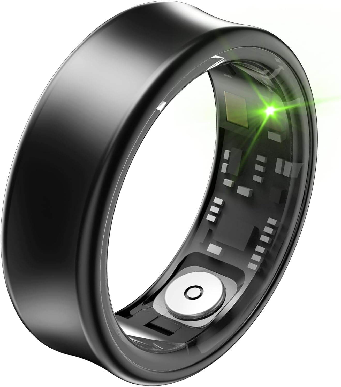 Smart Ring Health Fitness Tracker Titanium (Black, #11