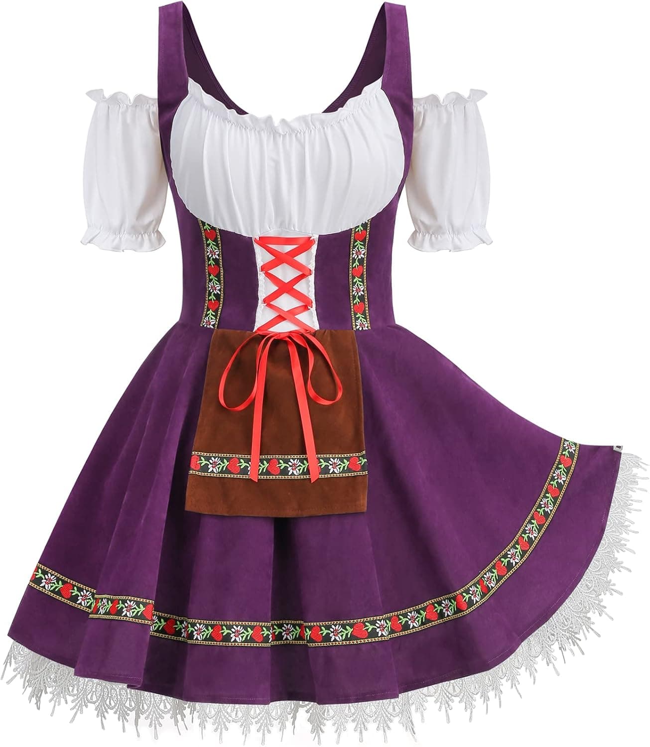 Womens Oktoberfest Costume German Bavarian Dirndl Dress Halloween