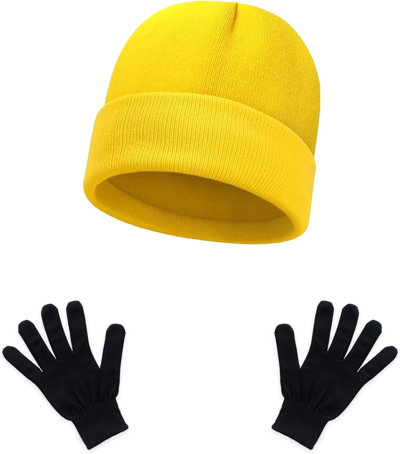 3Pcs Halloween Cosplay Costume Accessories for Man Women Halloween Cosplay Party Yellow