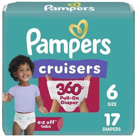 Pampers Cruisers 360 Disposable Diapers Jumbo Pack - Size 6 - 17ct