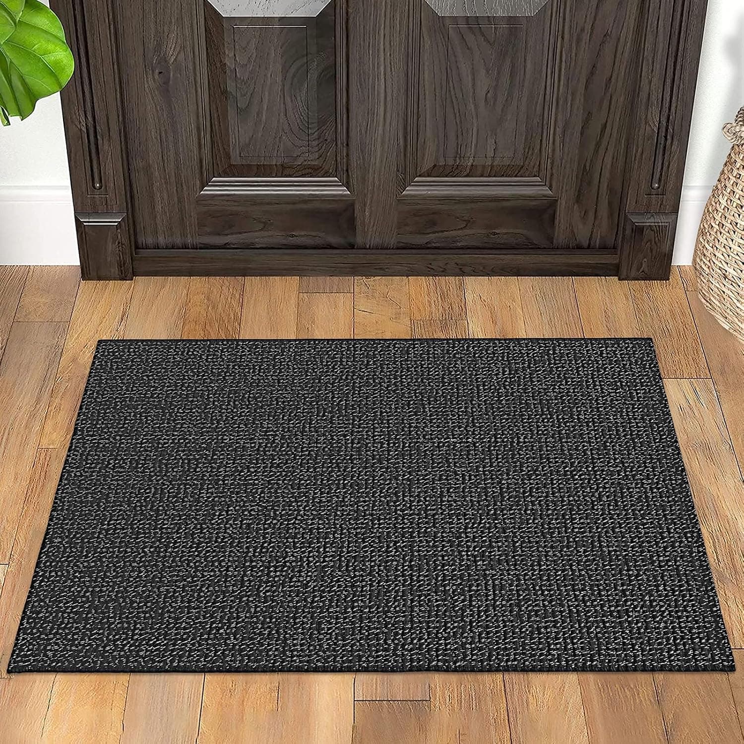 IOHOUZE Small Area Rug 2'x3' Washable Boho Rugs for Entryway Rubber Backing Kitchen Rugs Indoor Outdoor Doormat Throw Rug Floor Carpet for Entrance Kitchen Bathroom, Black/White