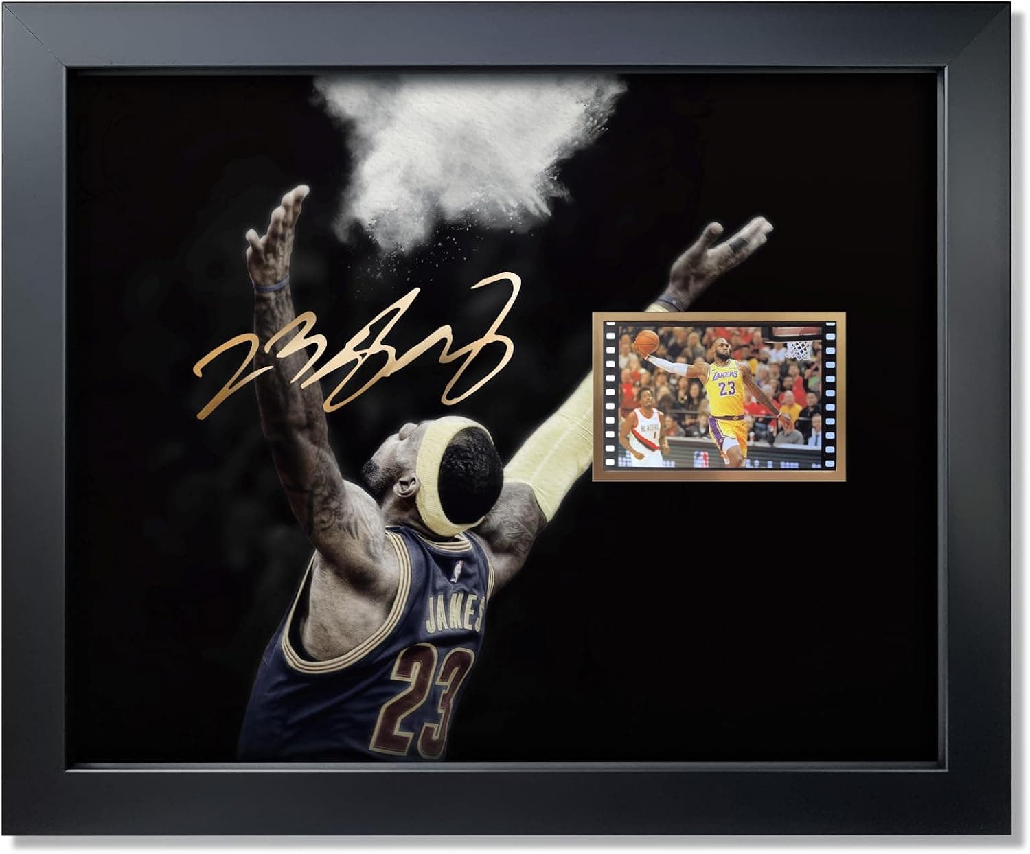 sufenvera LeBron James Signed Basketball Framed Photo Poster 10x8 Inches