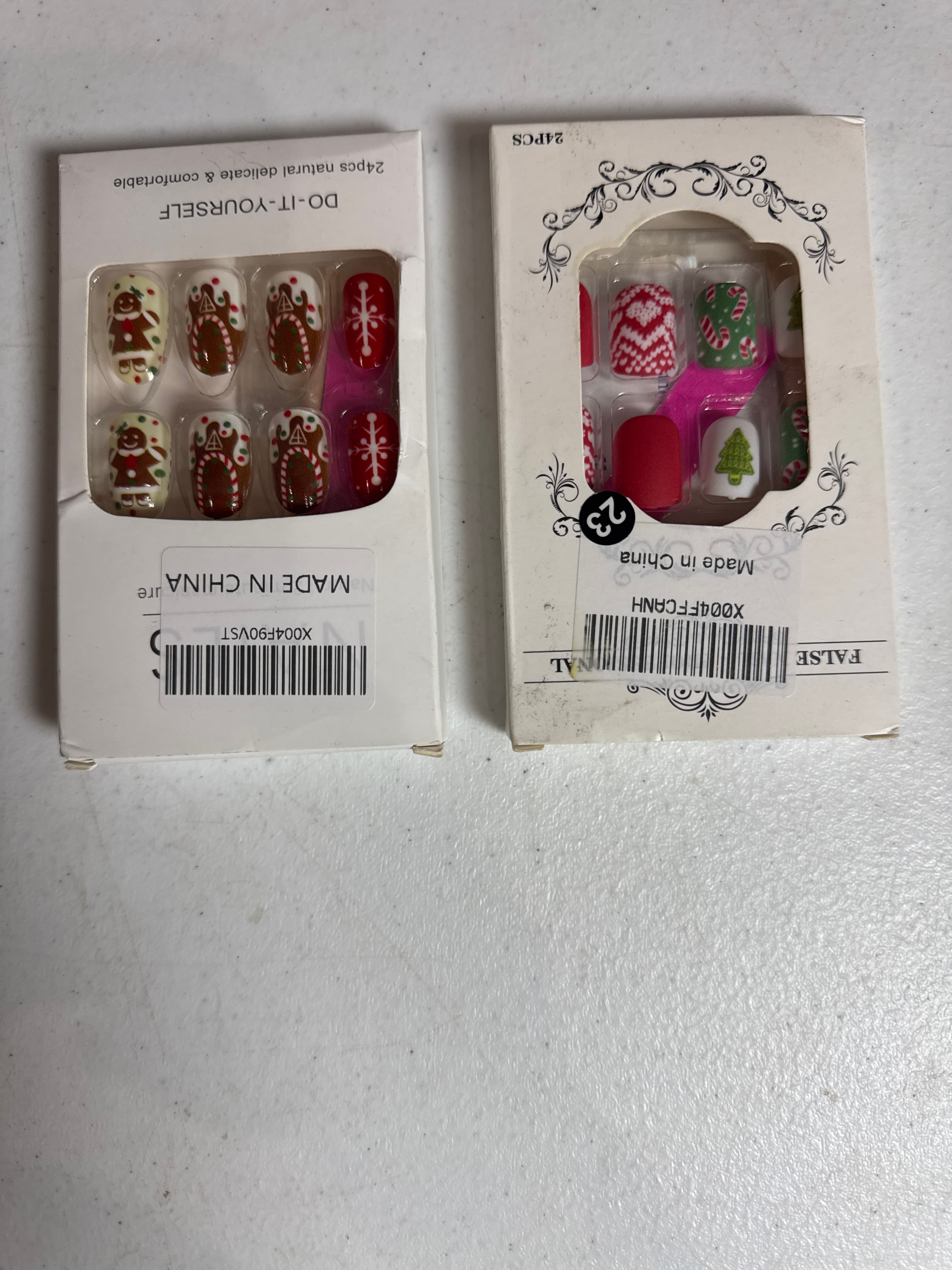 2 sets Christmas do it yourself fake nails