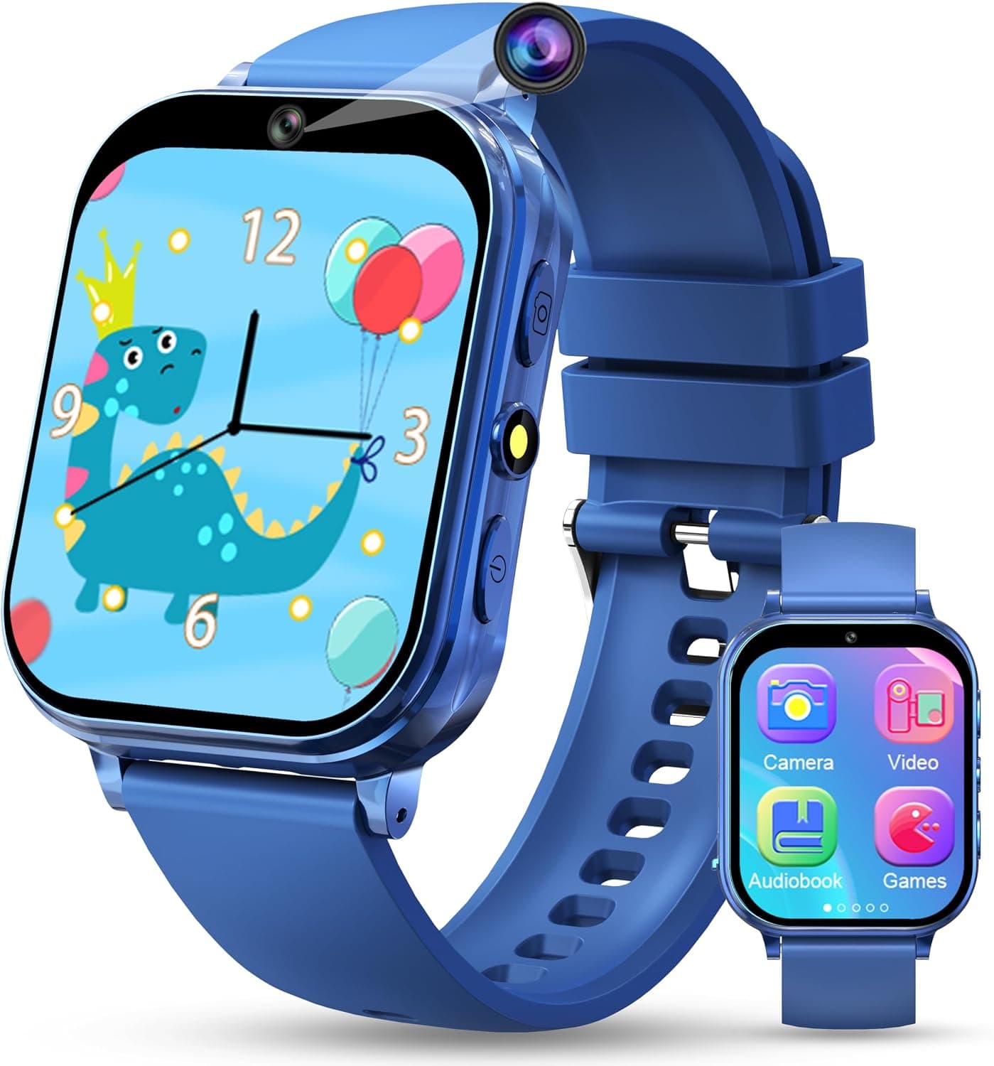 KALINCO Kids Smart Watch, 30+ Games Camera Video Pedometer Kids Watch, Music Player, Alarm, Audiostory, Torch, Step Counter, Educational Toys for Children Age 5-12