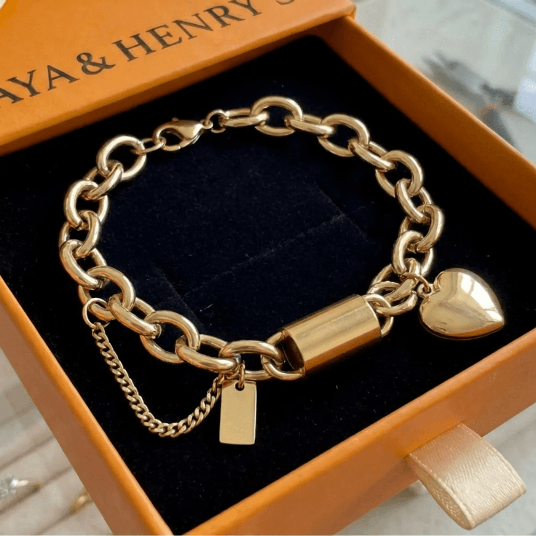 Maya & Henry (3 Sets) Gold Chunky Bracelet 
