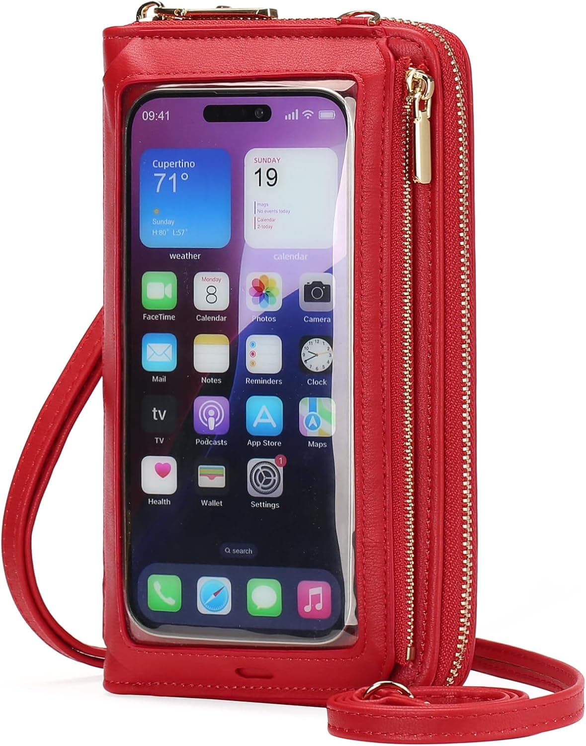 GOIACII Phone Purse Crossbody Bags for Women Small Travel Wallet Touch Screen RFID Blocking